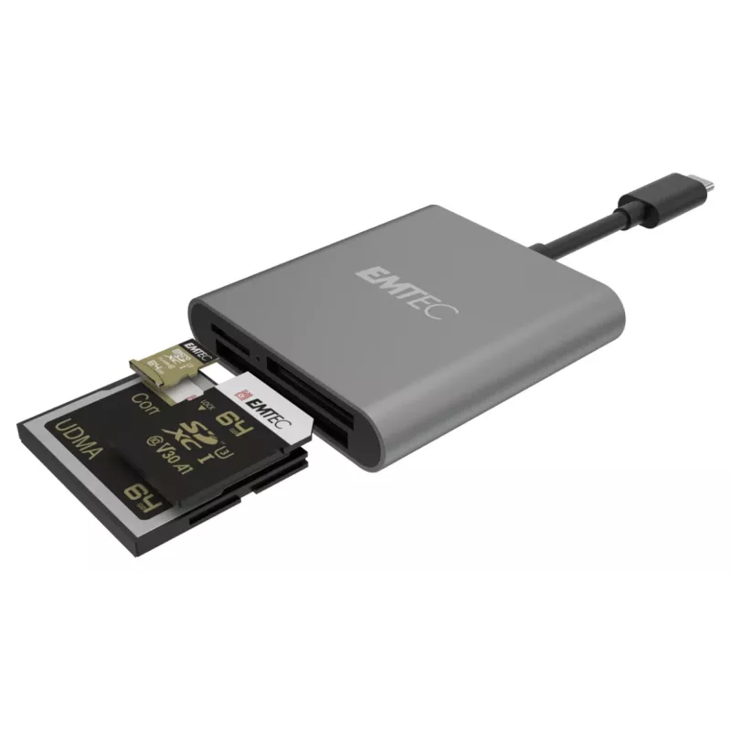 Card Reader Emtec ECCAREADT610C USB 3.1 Pilka