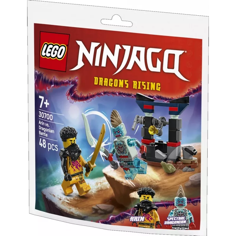LEGO statybinis žaislas 30700 Arino kova su Drakonu Žmogumi polimaišelis (mini rinkinys)
