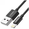 Ugreen 80822 US155 USB A – Lightning laidas, juodas, 1 m