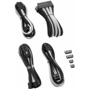 CableMod PRO ModMesh CM-PCAB-16P3KIT-NKKW-3PK-R 3 vnt. juodos ir baltos spalvos pailginimo laidų rinkinys PCIe/ATX