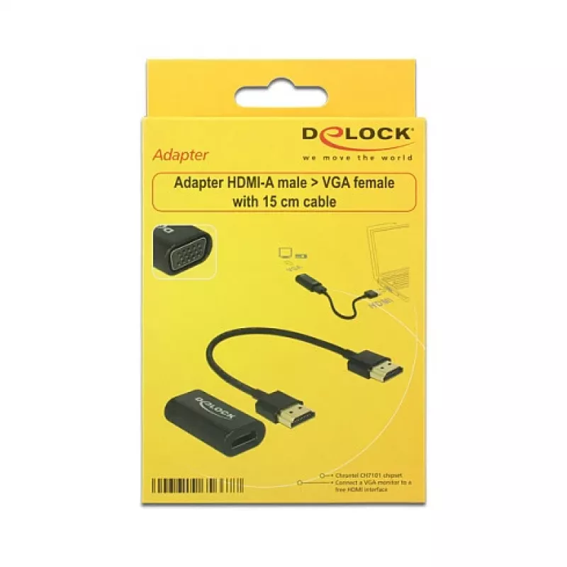 Kabelis HDMI / VGA DeLOCK 65667 0,15 m