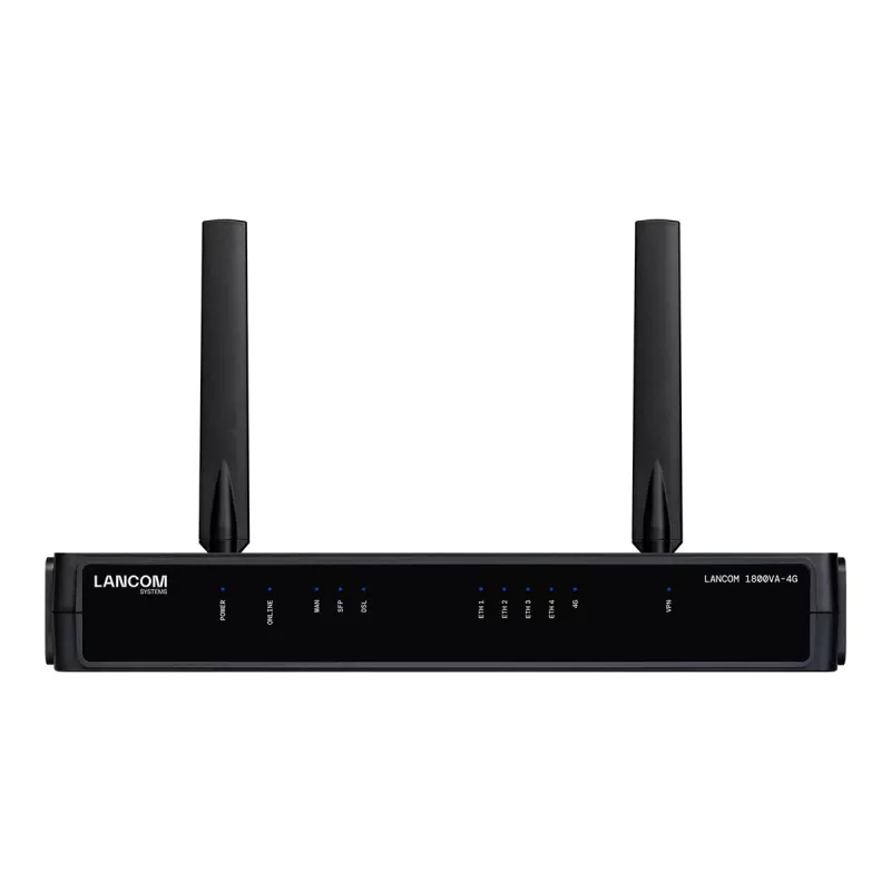 LANCOM 1800VA-4G maršrutizatorius su DSL modemu ir 4 prievadų jungikliu