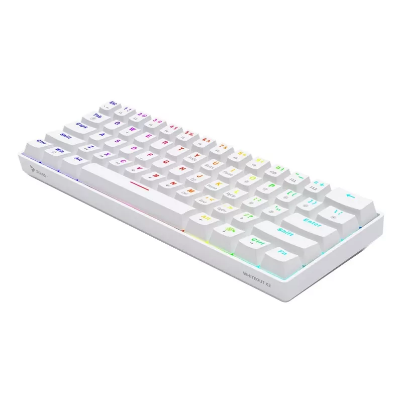 Mechaninė klaviatūra SAVIO Whiteout X2, Outemu Blue, Hot Swap, balta