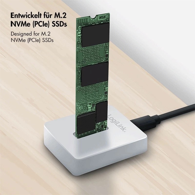 Dockinė stotelė 1 prievadas USB 3.2, M.2 NVMe