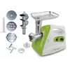 Mėsmalė ESPERANZA EKM012G — 600 W, nerūdijančio plieno peilis, dešrų antgalis, kebabo gaminimo priedas, atbulinė eiga, neslystančios kojelės, balta/žalia