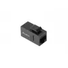 Keystone modulis LANBERG KSU6-3000 – Cat6 U/UTP RJ-45 motina į RJ-45 motiną, plokščios konstrukcijos, juodas
