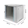 Spintos stovas QOLTEC 19 colių 12U modelis 54485 – tinklo/serverio korpusas