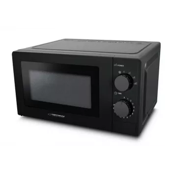 Mikrobangų krosnelė ESPERANZA ESTOFADO – 20 L, 700 W, 5 galingumo lygių, 24,5 cm sukamoji lėkštė, juoda
