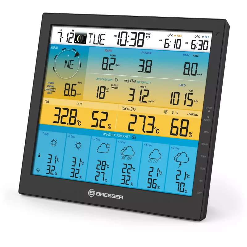 Skaitmeninė orų stotelė Bresser Optics 7003220 Juoda LCD Wi-Fi