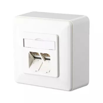 METZ CONNECT BTR IT CONNECT E-DAT C6 8/8(8) AP Cat.6 sieninė dėžutė - RJ-45 x 2 - gryna balta RAL 9010 - 2 prievadai (1307380002-I)