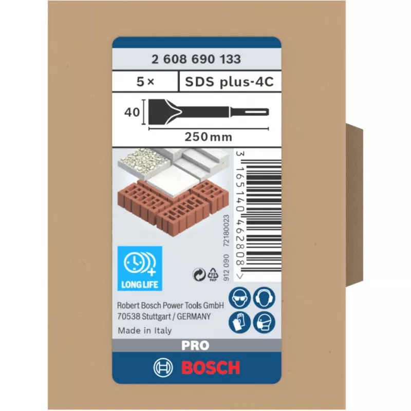 Priedas kaltams Bosch 2 608 690 133 nerūdijantis plienas 250 mm