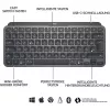 LOGITECH MX Keys Mini belaidė apšviesta klaviatūra grafito spalvos - UK tarptautinis