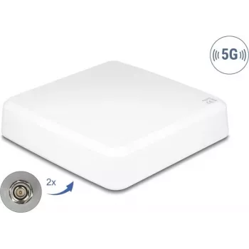 Kryptinė lauko antena 5G DELOCK 81467, 2× N jungtys, balta