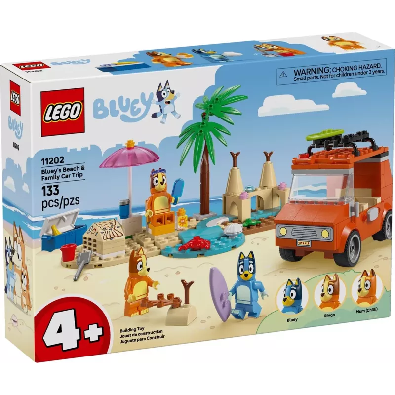 LEGO Bluey Blue Car Family Trip 11202 – žaidimų rinkinys šeimos kelionei