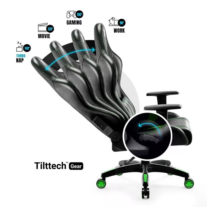Žaidimų kėdė Diablo X-One 2.0 Normal Size juoda, žalia