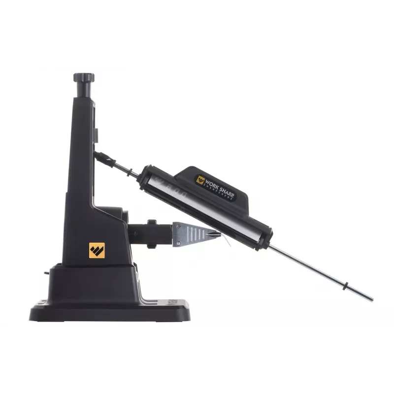 Pelelių galąstuvas Work Sharp Precision Adjust 09DX164 su reguliuojamu kampu, keraminiu šlifavimo strypeliu, deimantinėmis plokštelėmis, juodas, 243,8×165,1×143,3 mm