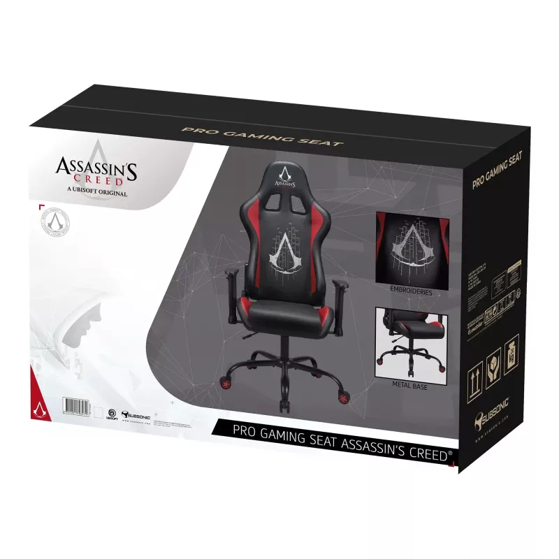 Biuro kėdė Subsonic SA5609-AC1 Minkštas sėdėjimas Minkšta atlošas Juoda Raudona