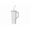 Termo puodelis su šiaudeliu Xiaomi Straw Mug White 1 L – nerūdijančio plieno vidus, nesandarus, 240×132×97 mm