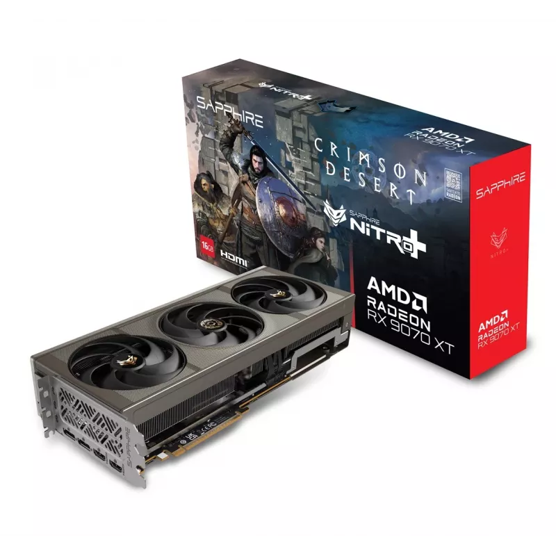 Vaizdo plokštė Sapphire NITRO+ Radeon RX 9070 XT OC Crimson Desert Edition – 16 GB GDDR6, 256 bitų, PCIe 5.0