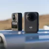 Veiksmo kamera DJI Osmo 360 Standartinis komplektas – 8K itin didelė raiška, 120 MP CMOS, 240 kadrų per sekundę, elektroninis stabilizavimas, 2 colių ekranas, MicroSD, 183 g, juoda
