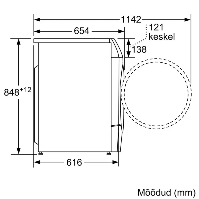 Bosch WNC254A0SN Skalbimo džiovinimo mašina 10,5 kg / 6 kg 1400 aps/min