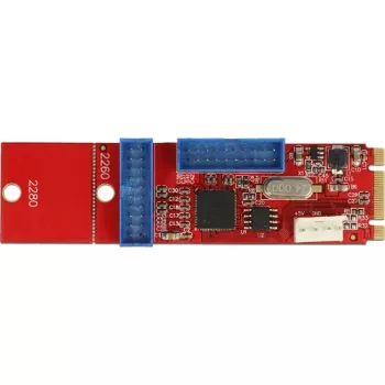 Delock Converter M.2 Key B+M vyriškas > 2 x USB 3.0 vidiniai šukiniai lizdai - USB adapteris - M.2 kortelė - USB 3.0 (vidinis) x 2 (62843)