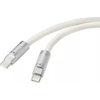 Renkforce USB-C® laidas USB 2.0, USB-C® kištukas – USB-C® kištukas, 0,50 m, baltas RF-6056874