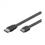 Wentronic Goobay HDD eSATA kabelis 1,5 Gbit/s / 3 Gbit/s / 6 Gbit/s, juodas, 0,5 m – SATA L tipo kištukas > eSATA I tipo kištukas (93246)
