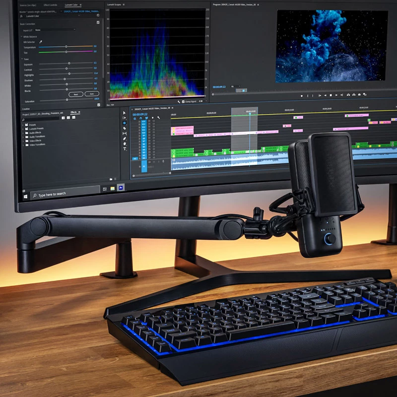 Laido stovas mikrofonui Elgato Wave Mic Arm LP, stalinis, juodas, 1,69 kg