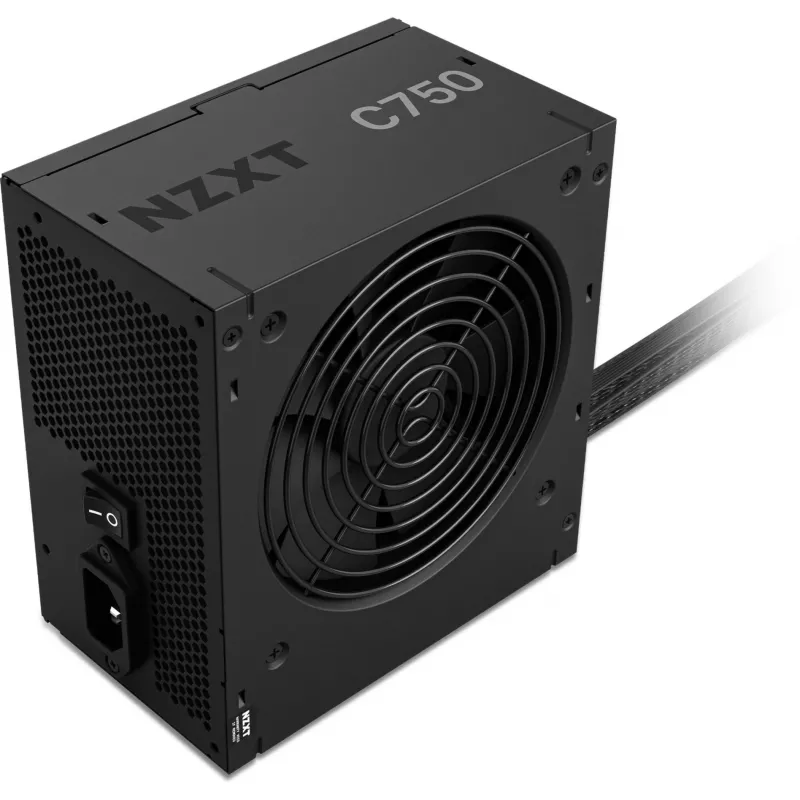Maitinimo šaltinis NZXT C750 Bronze 750 W, 24 kontaktų ATX, 80 PLUS Bronze, 120 mm ventiliatorius, Juoda