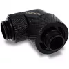 Eiszapfen 16/10mm įsukama jungtis 90° pasukama G1/4, juoda, minkštoms žarnoms (PVC, silikonas, neoprenas)
