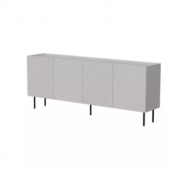 Komoda Cama Meble LUCCA 4D – 200 x 40 x 80 cm, kašmyro spalvos, medžio drožlių plokštė