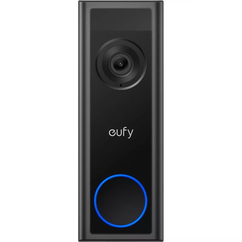 Vaizdo skambutis Eufy C31 2K su MicroSD atmintimi, 2560×1440, 6500 mAh, laidinis ir belaidis, juodas