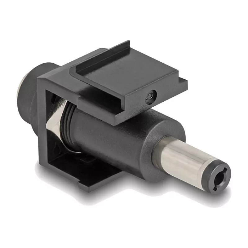 DeLOCK Keystone modulis DC 5,5 x 2,1 mm (moteriškas) į DC 5,5 x 2,5 mm (vyriškas) juodas