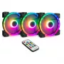 INTER-TECH Argus RGB ventiliatorių rinkinys RS-14 140mm ARGB 3 vnt. juodi