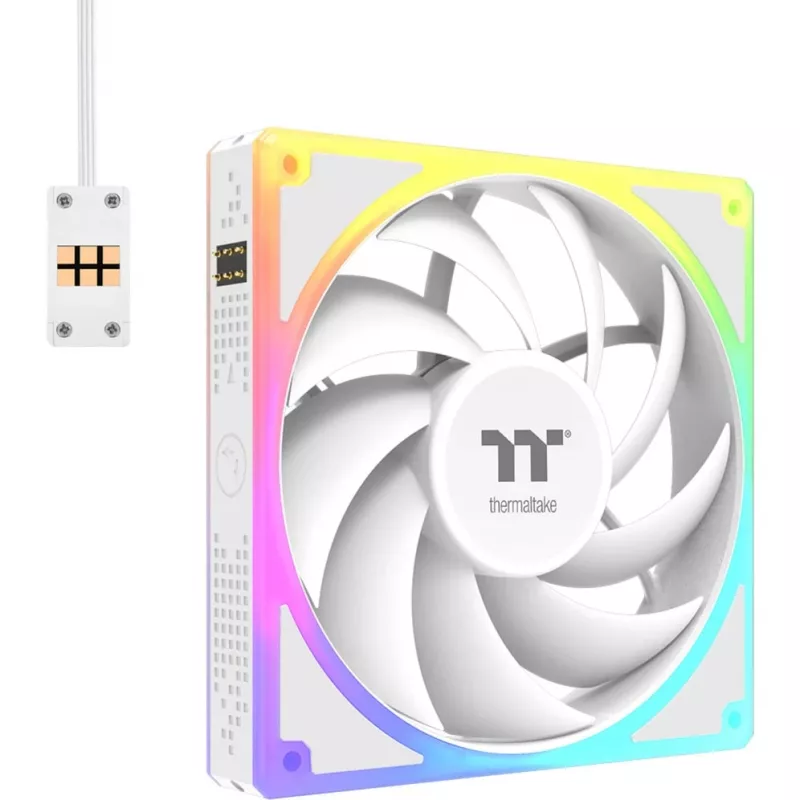 Ventiliatorių rinkinys THERMALTAKE TOUGHFAN EX 140 ARGB Sync White — 140 mm, 3 vnt.