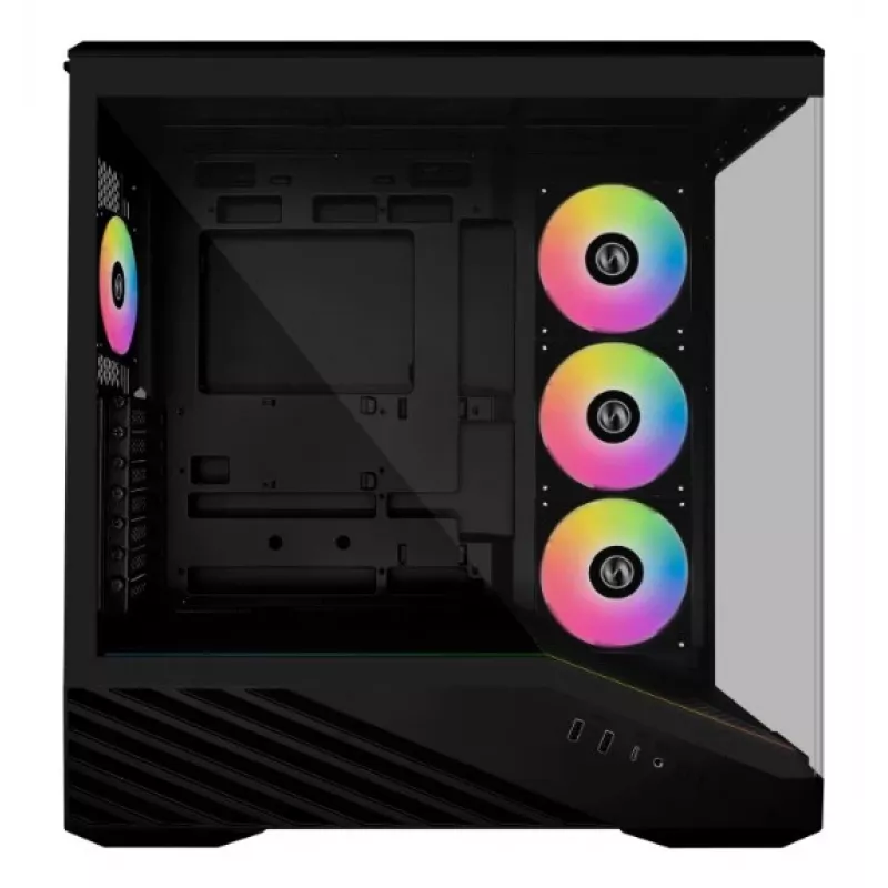 Korpusas Lian Li Vector V100 Midi Tower – juodas, permatomu stiklu
