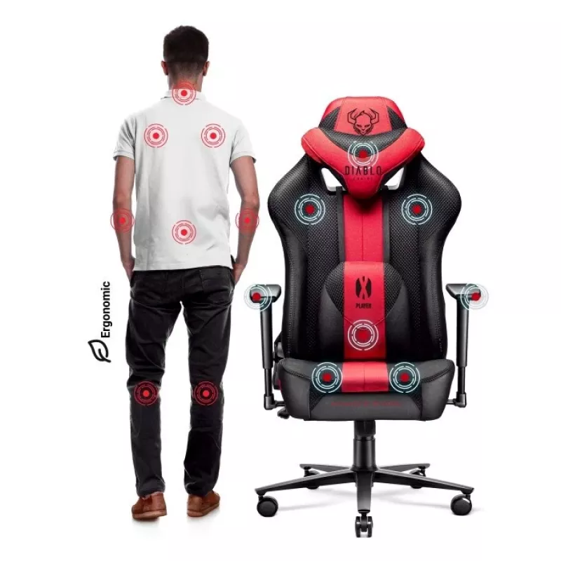 Diablo X-PLAYER 2.0 KING žaidimų kėdė Crimson antracitas
