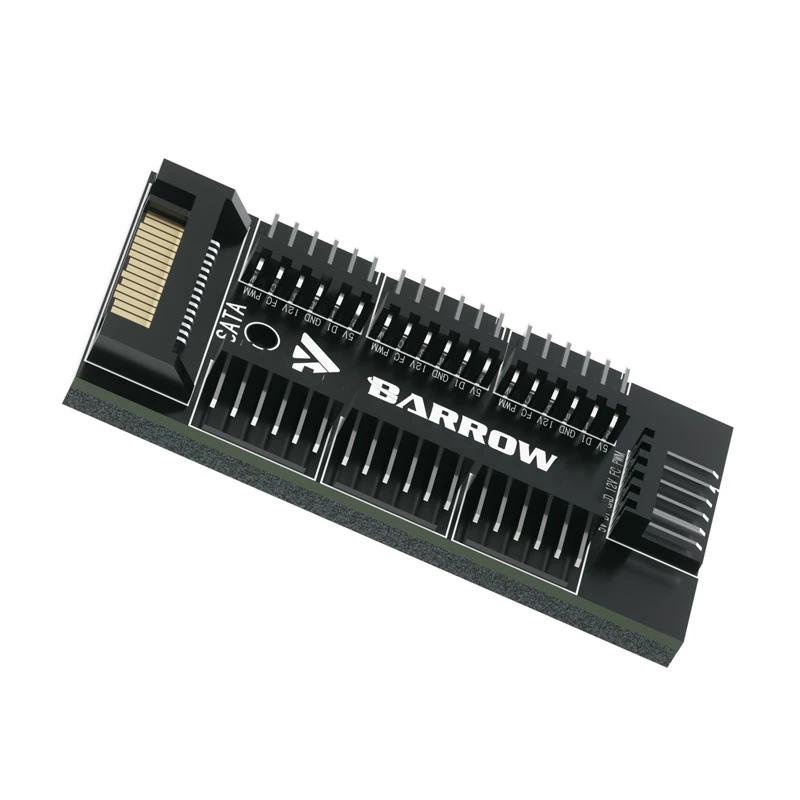 Ventiliatorius Barrow DK401-7 RGB Hub 120mm su RGB valdikliu