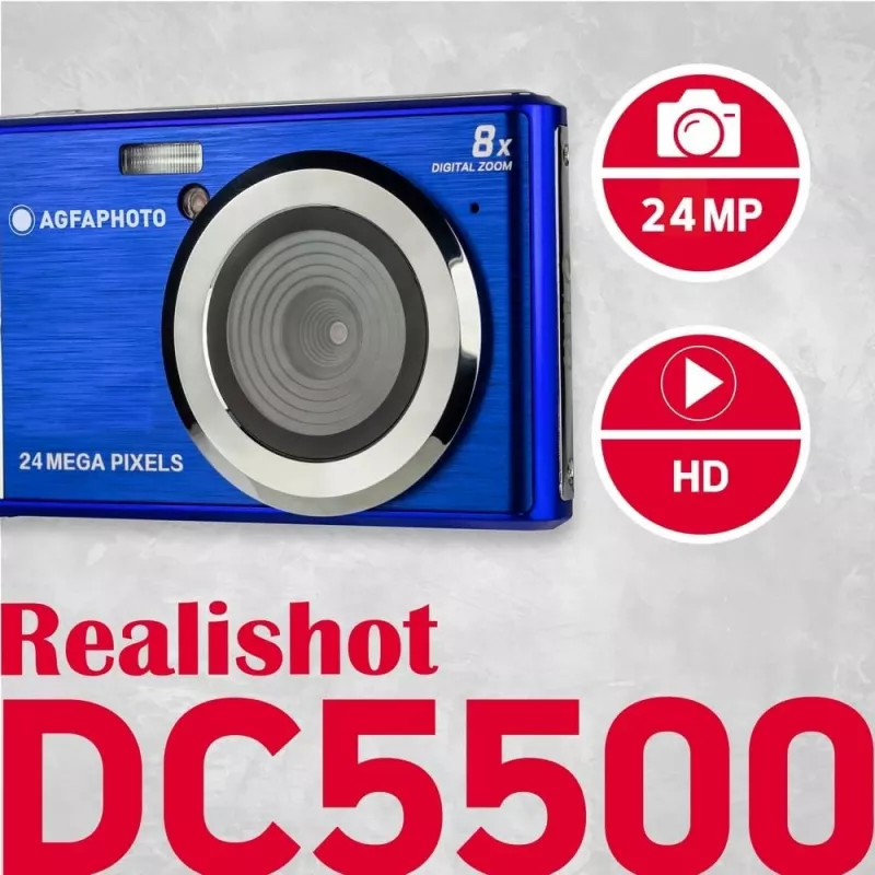 Realishot DC5500 kompaktiškas fotoaparatas 24 MP CMOS 5616 x 3744 pikseliai Mėlynas (DC5500BL)