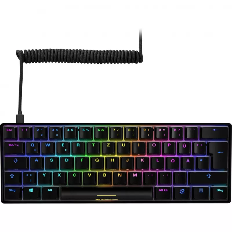 Sharkoon SKILLER SGK50 S4 klaviatūra žaidimams USB QWERTZ vokiškas išdėstymas juoda