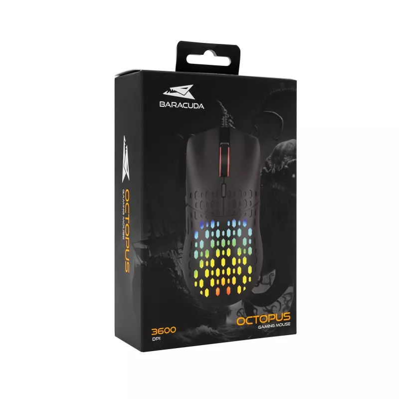Pelė Baracuda BGM-021 OCTOPUS Juoda USB