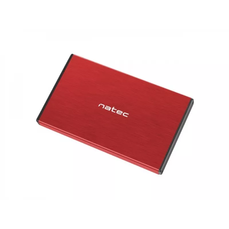 NATEC išorinis HDD dėklas RHINO GO (USB 3.0, 2.5 colio, raudonas)