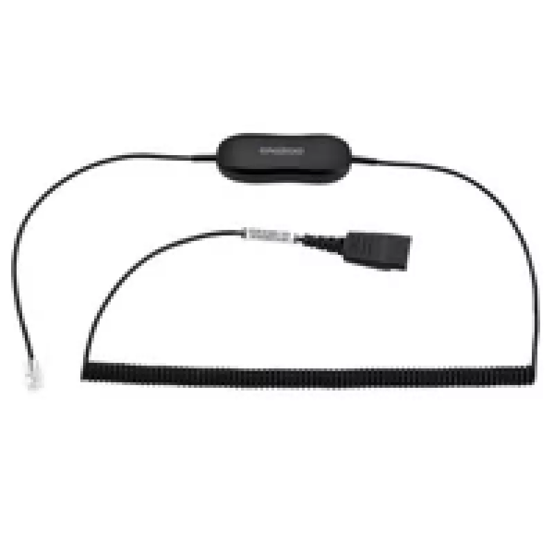 Jabra GN1218 AC 2m spiralinis laidas, juodas