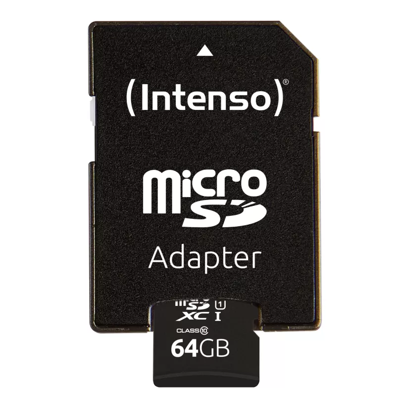 Intenso 64GB MicroSDXC UHS-I Class 10 atminties kortelė 3423490