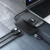 Dokavimo stotelė nešiojamam kompiuteriui AUKEY CB-C71 — 3x USB-C (USB 3.2 Gen1), HDMI, RJ-45, MicroSD, USB PD 100W, 0,15 m laidas, juoda