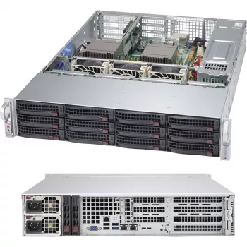 Supermicro 2U 12x3.5 karštojo keitimo diskų korpusas 2x1200W be OS