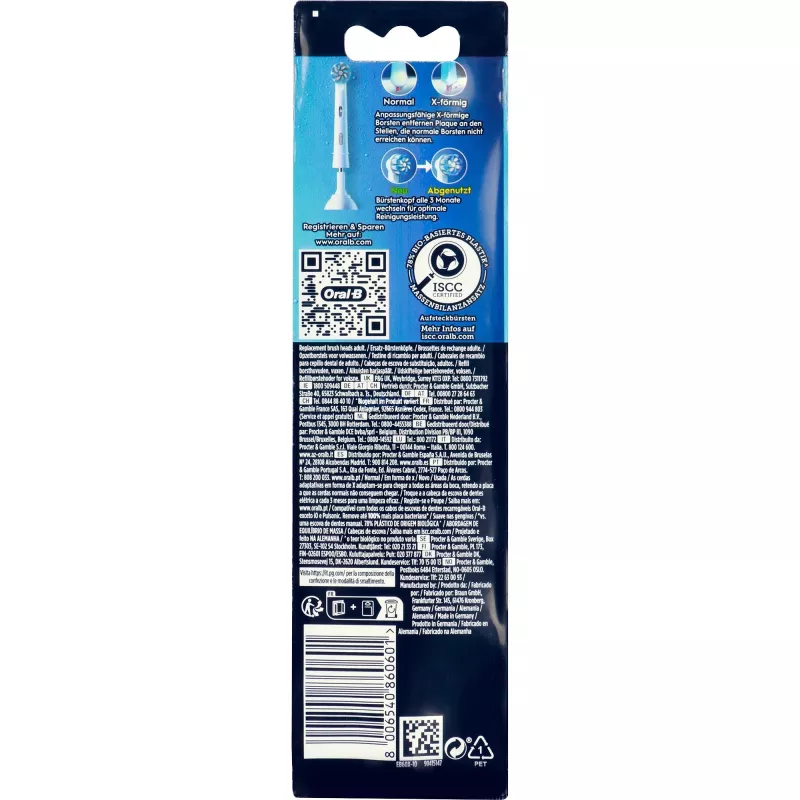Pakeičiamieji šepetėlių antgaliai Oral-B Pro Sensitive Clean, 10 vnt.