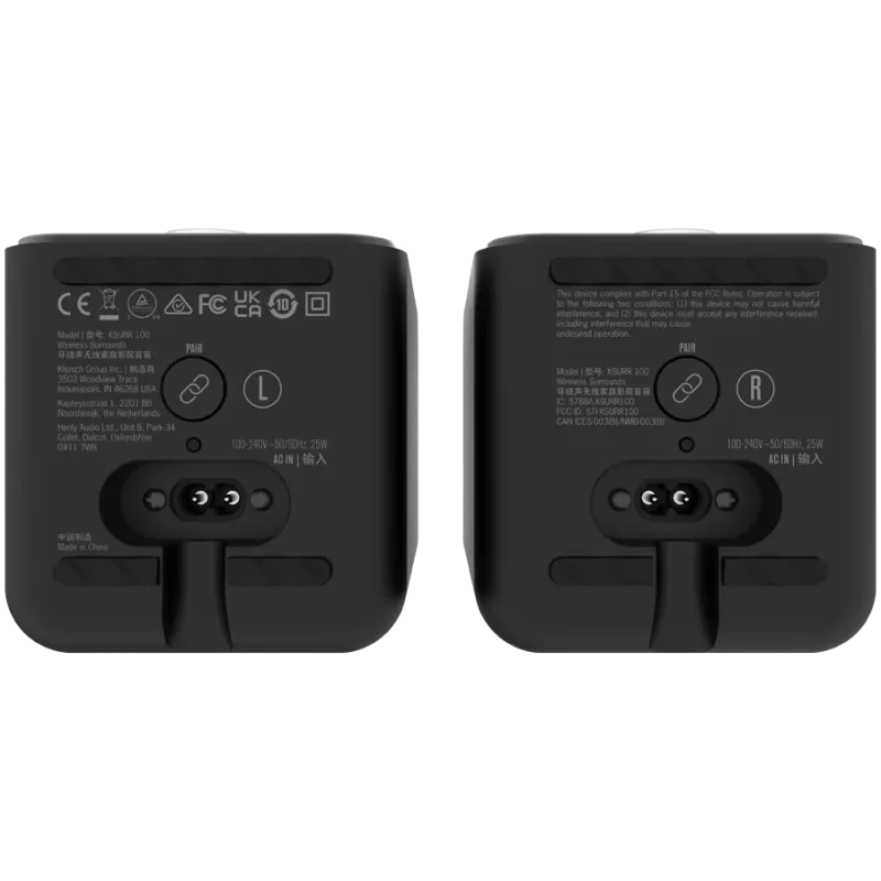 Belaidis aplinkos garsiakalbis KLIPSCH SURR 100 — 50 W, 2.0 kanalų, 235–20000 Hz, juodas