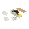 RJ45 laido jungtis DeLOCK 86485 – juoda, sidabrinė, permatoma, geltona